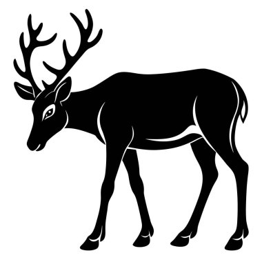 Bir geyiğin vektör çizimi