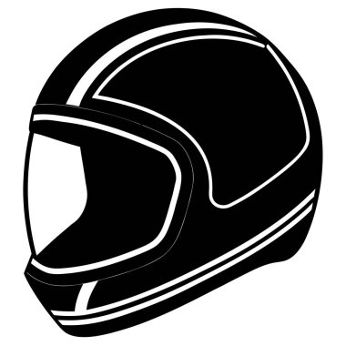 Motosiklet kaskı ikonu. Vektör illüstrasyonu