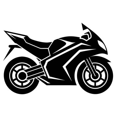 Motosiklet ikonu. motosiklet siluet simgesi.