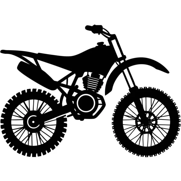 Beyaz arkaplanda motosiklet silueti