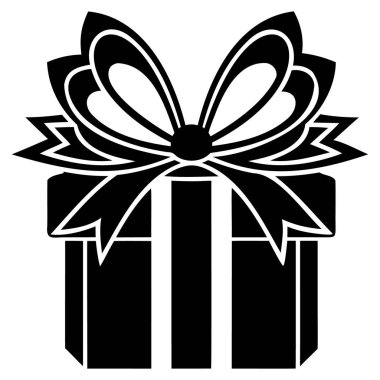 hediye simgesi, basit vektör illüstrasyonu