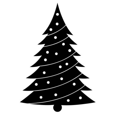Noel ağacı, vektör illüstrasyonu