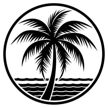 tropikal palmiye ağaçları simgesi