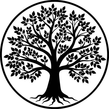 Siyah çemberli ağaç