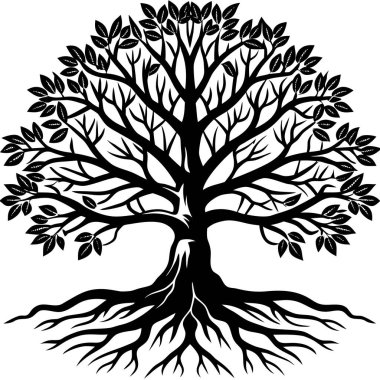 Bir ağacın vektör illüstrasyonu