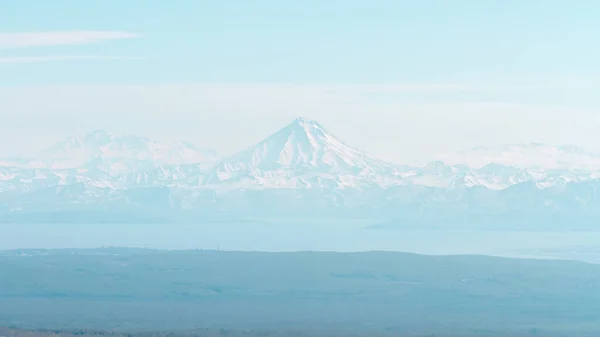Vista Vulcão Vilyuchinsky Manhã Cedo Península Kamchatka Rússia — Fotografia de Stock