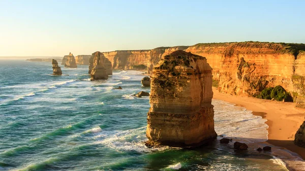 Australian Seaside Twelve Apostles Rock Formation Great Ocean Road Port — 스톡 사진
