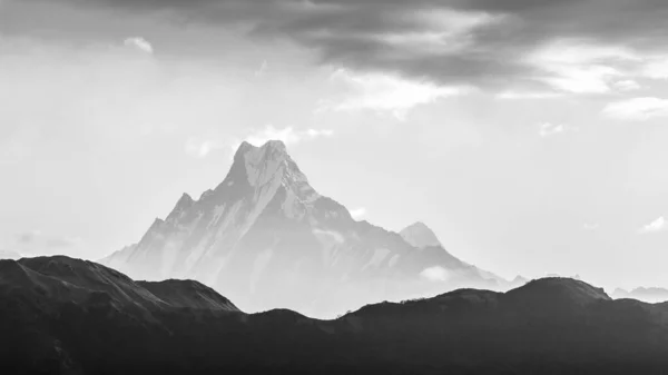 Vista Del Monte Machapuchare Desde Nepali Que Significa Montaña Cola — Foto de Stock