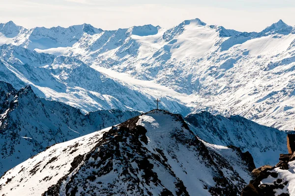 Alp Dağlarının Güzel Manzarası Avusturya Stubai — Stok fotoğraf