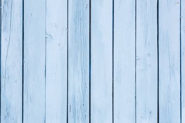 Açık mavi ahşap kaplama arka plan. Sert ahşap duvar. Metin alanı, boş şablon.