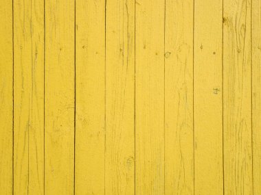 Sarı boyalı ahşap kaplama arka plan. Soyut ahşap duvar. Boşluğu kopyala, metin için boş şablon