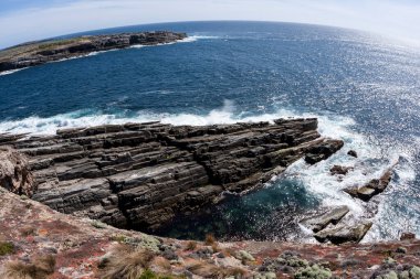 Güzel kıyı şeridi, Güney Avustralya, Kanguru Adası. Balık gözü resmi.