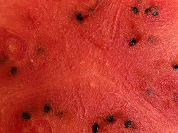 Watermelon Slice Seeds Close Image Fresh Ripe Summer Healthy Food — Stock Photo, Image