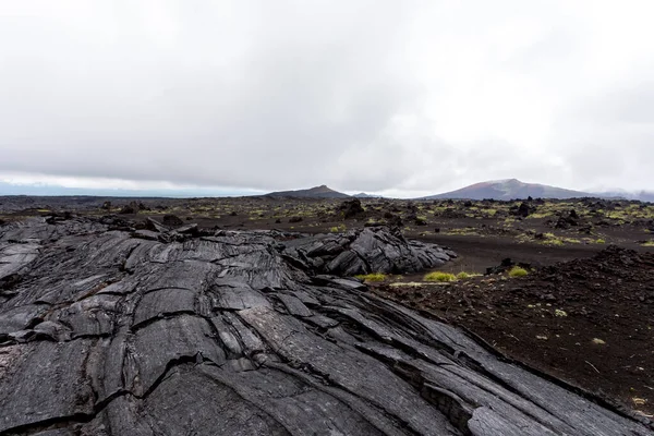 Paesaggio Vulcanico Vicino Vulcano Tolbachik Nel Tempo Nuvoloso Penisola Kamchatka — Foto Stock