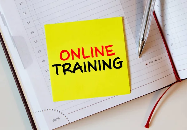 Online Training Note Tangentbord Affärsidé — Stockfoto