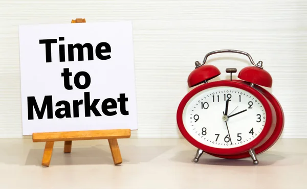 Blocco Note Con Testo Time Invest Market Charts Alarm Clock — Foto Stock