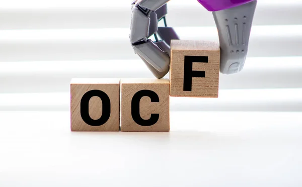 Ocf 플로우 Operation Cash Flow 알파벳 문자의 가벼운 — 스톡 사진