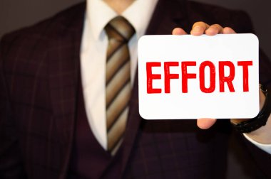 Bir iş adamı kartvizitte 