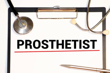 İşaretli el yazısı protezi, kavram arka planı.