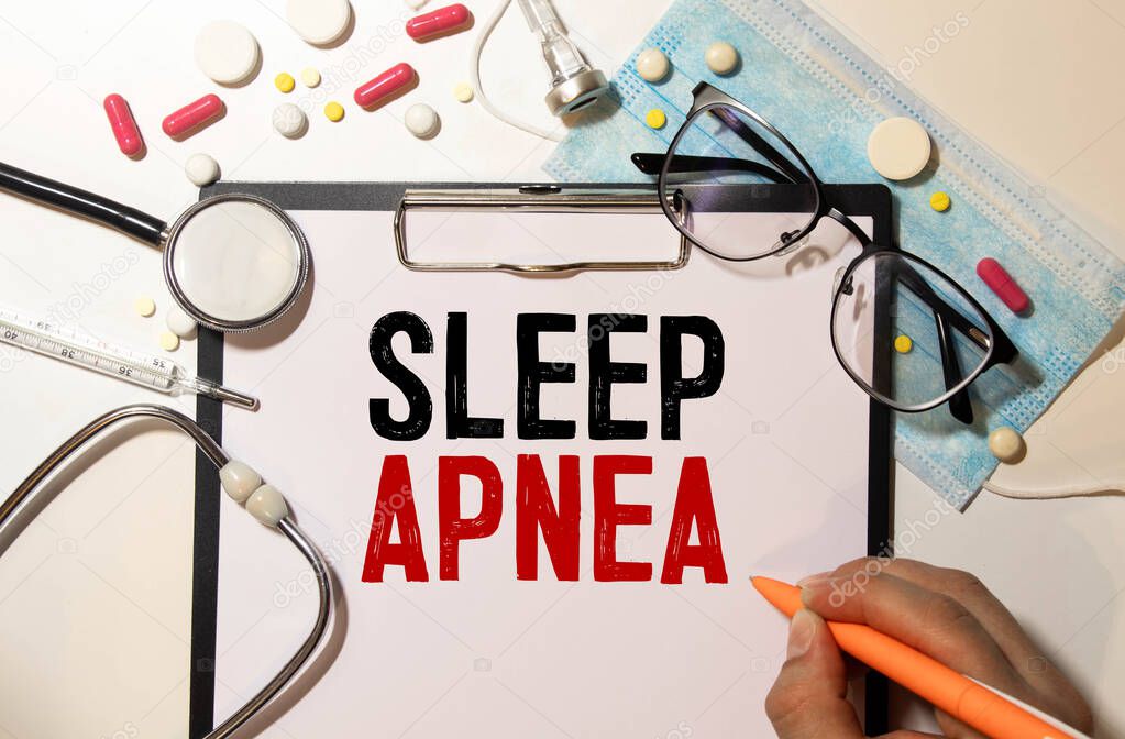 Sleep Apnea on the diagnosis list, medical concept.