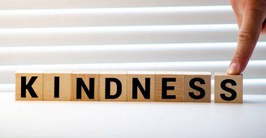 KINDNESS kelime yapı taşları, konsept ile yapılır