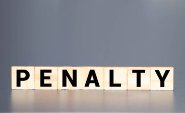 Yapı taşları ve konsept ile yapılmış cezalı kelime