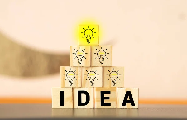 Idea Idea Creativa Concetto Una Sola Parola Idea Citazione Stampata — Foto Stock