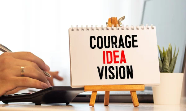 Text Courage Idea Vision White Paper — Foto Stock