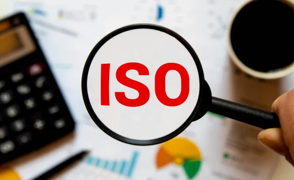 Iso Acronym Inscription Standard Security Control — Stock Photo, Image