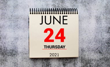 Takvime yazılan tarihi kaydet - 24 Haziran.