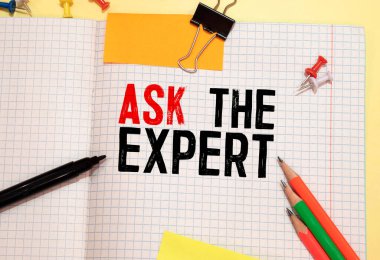 Notla yapış yapış. Bir uzmana sor. Metin için yer.