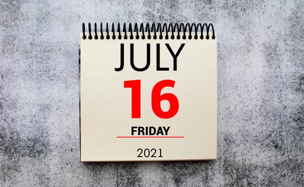 July 16 Calendar. Part of a set.