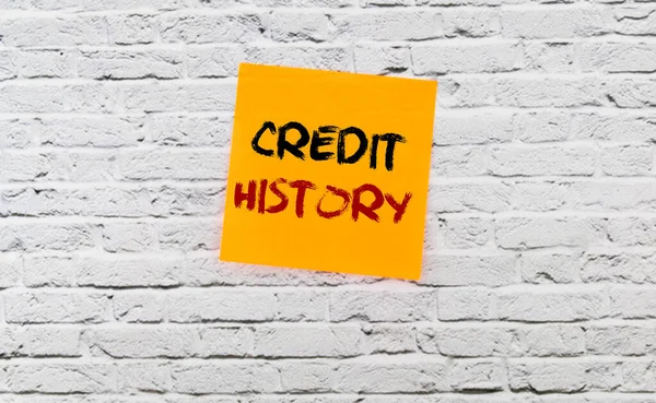 Credit history text write on paper, business concept — Stock Photo, Image