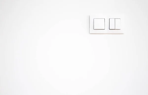 White Light Switch White Wall Concept — Stock Photo, Image