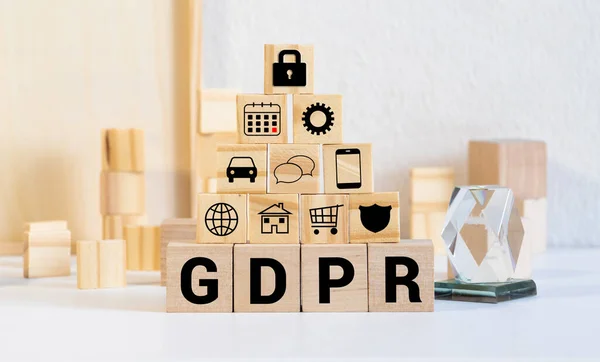 Gdpr Europeiska Nya Allmänna Dataskyddsförordningen Träder Kraft Maj 2018 Integritetsmeddelande — Stockfoto