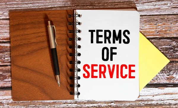 Term Service Text Concept Write Notebook — Stock Photo, Image