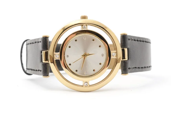 Gold watch on a white background — Stock Photo, Image