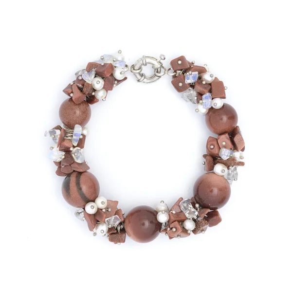 bracelet with natural stones isolated
