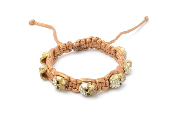 Bracelet with skulls isolated — Stock Photo, Image