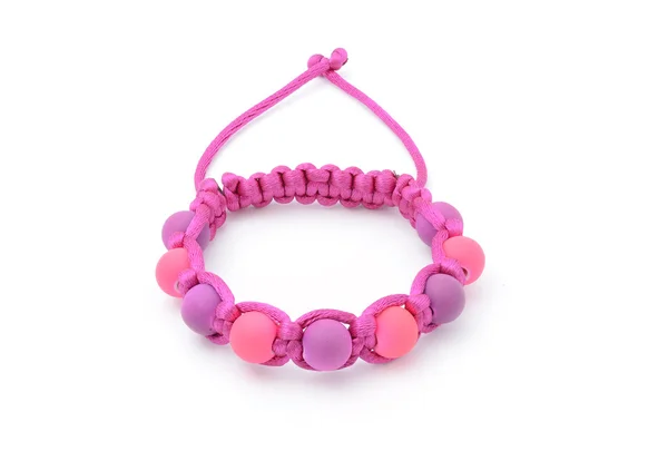 Pulsera de perlas rosadas aisladas —  Fotos de Stock