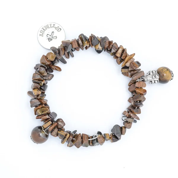 Bracelet with brown stones isolated — Stock Photo, Image
