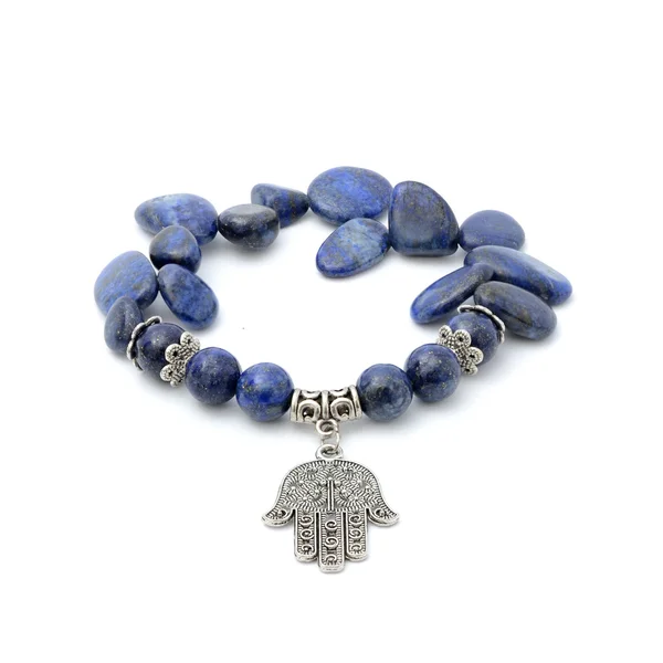 Pulsera de piedras azules aisladas — Foto de Stock