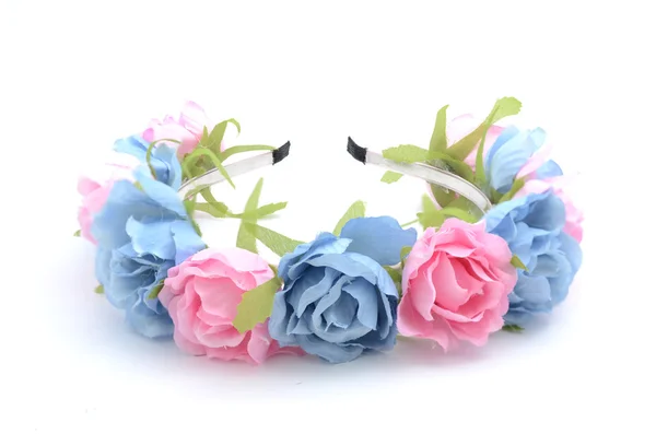 Wreath with flowers isolated — Stock Photo, Image