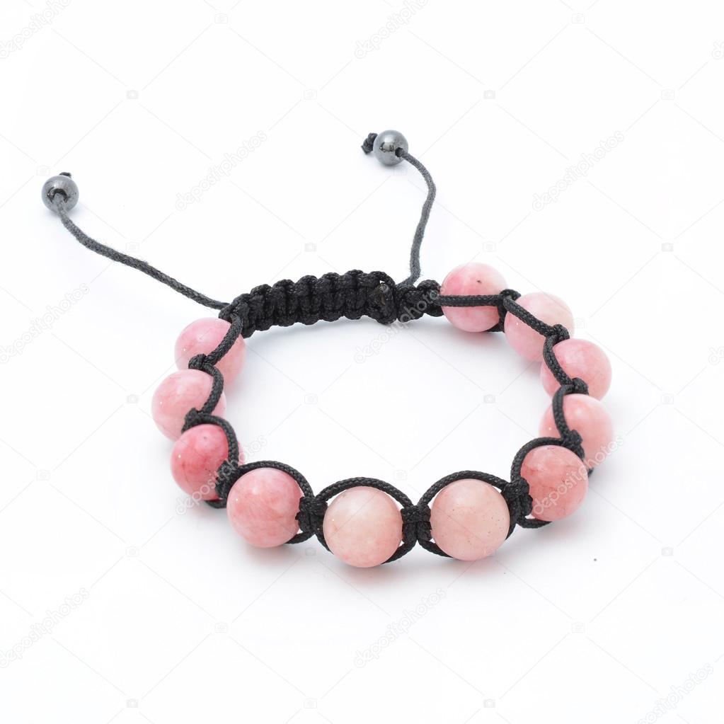 pink bracelet isolated on white