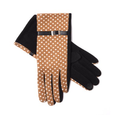 lekeli beyaz izole kadın eldivenler