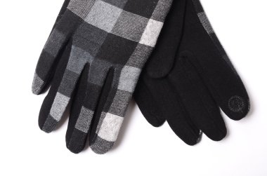 beyaz izole kadın damalı eldiven