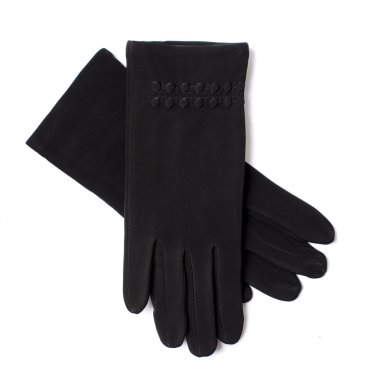 beyaz izole kadın siyah eldiven