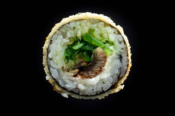 黑底烤寿司卷 — 图库照片
