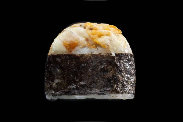 Baked Sushi Roll Dark Background — Stock Photo, Image