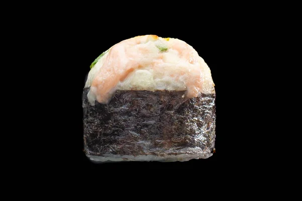 Pieczone Sushi Roll Ciemnym Tle — Zdjęcie stockowe